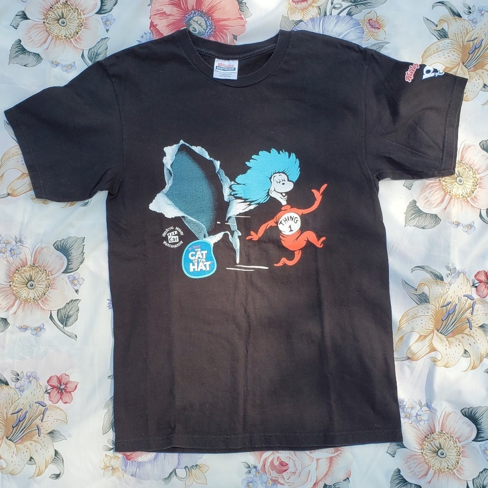 Cat In The Hat 2003 Official Movie Promo T-shirt Short Sleeve Black Small(34-36)